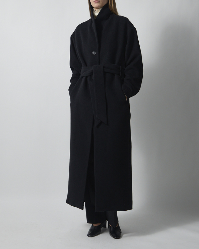 Frakke Wool Robe Black