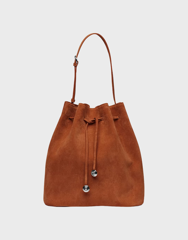 Bag Charm Bucket  Brun