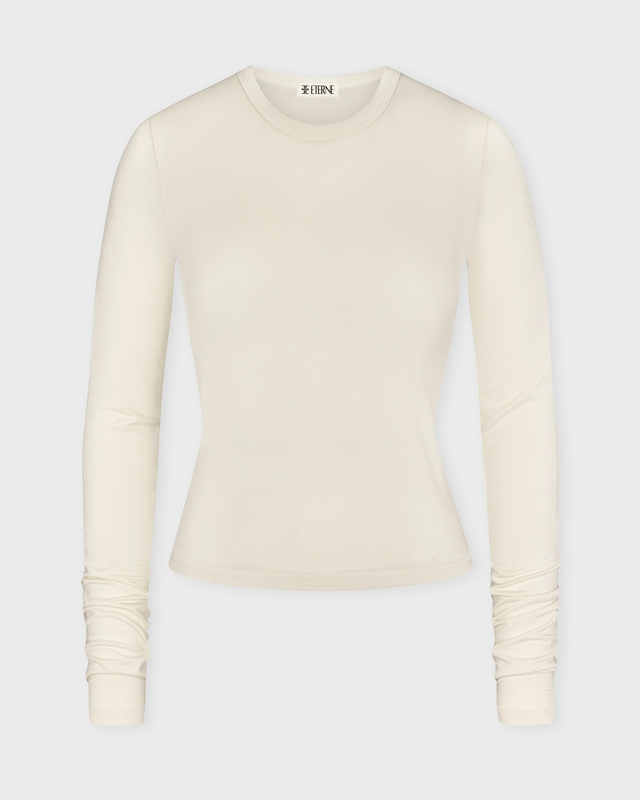 Éterne Top Fitted Crewneck Long Sleeve Creme XS