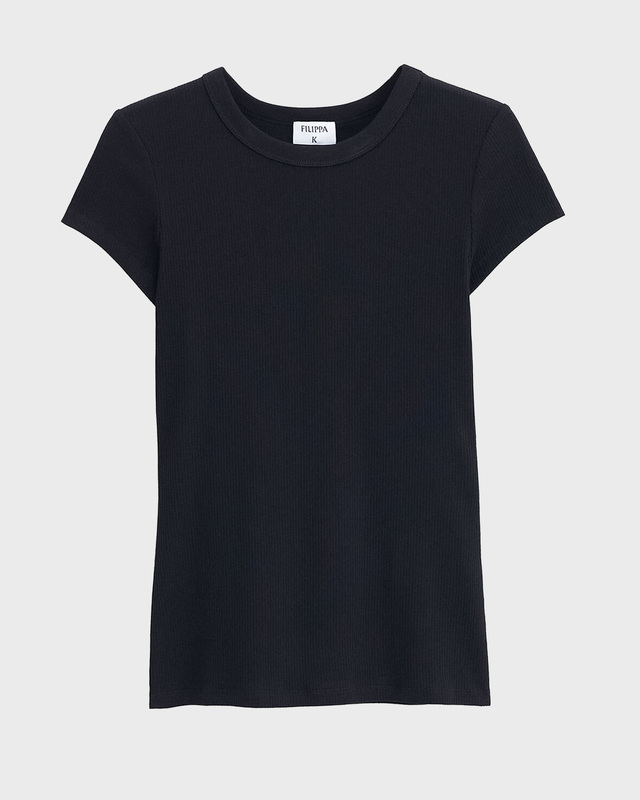 Filippa K T-Shirt Fine Rib Black XS