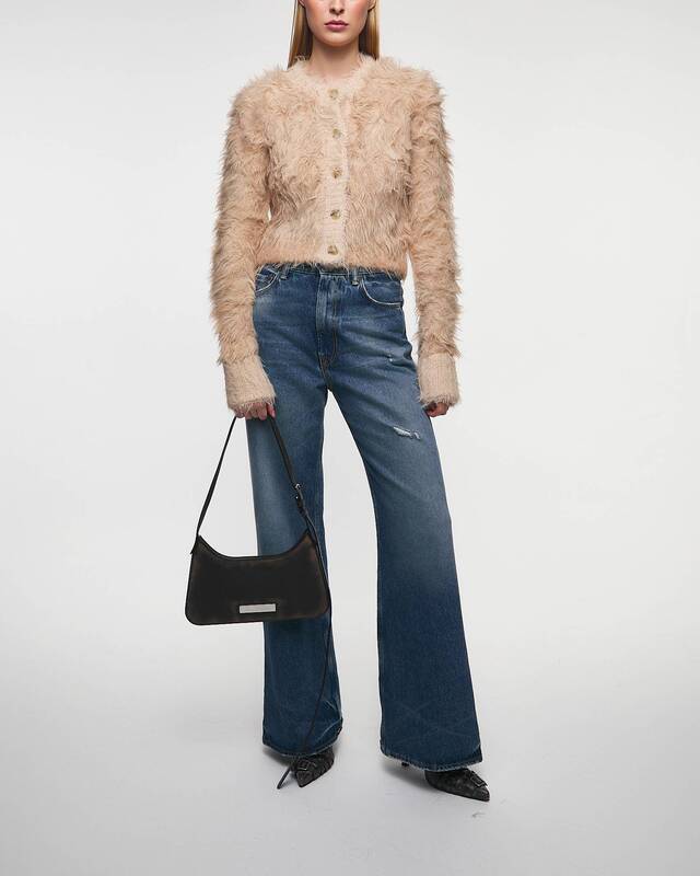 Acne Studios Cardiganen Fluffy Cropped   Beige XS