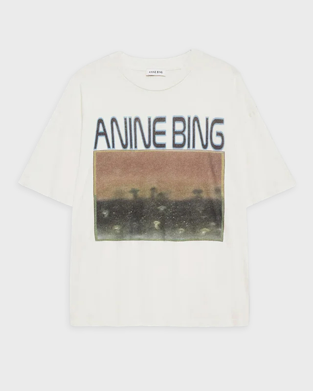 Anine Bing Cade Tee Mushrooms Offwhite L