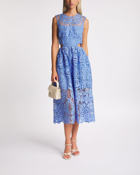 Dress Lace Cut-Out Midi Blue 2