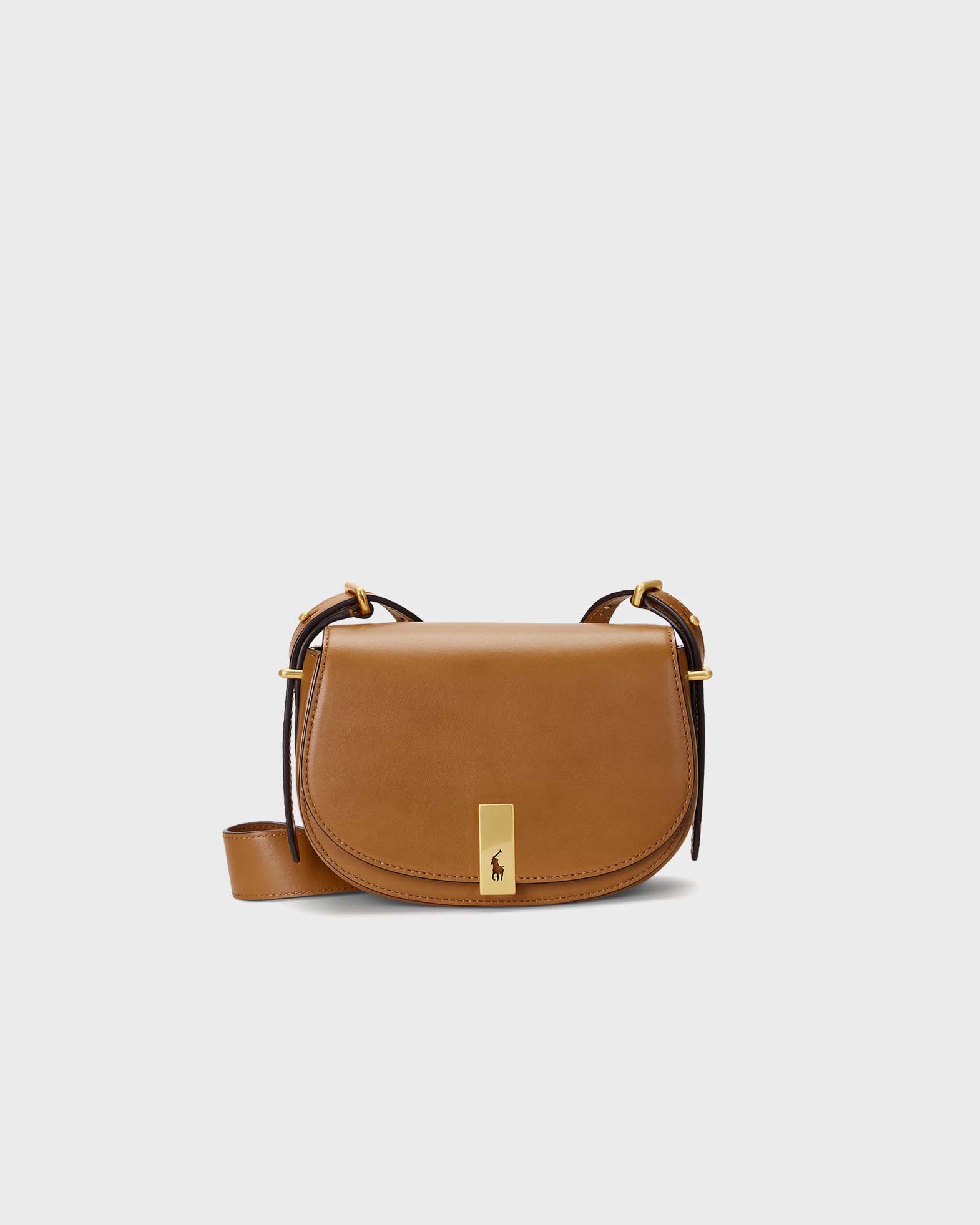 POLO Ralph Lauren Väska Polo ID Calfskin Mini Saddle | WAKAKUU