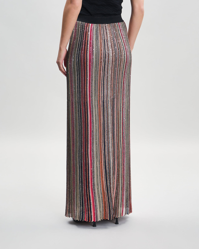 Missoni Skirt Long Vertical Striped Svart/beige  IT 42 (EUR 36)