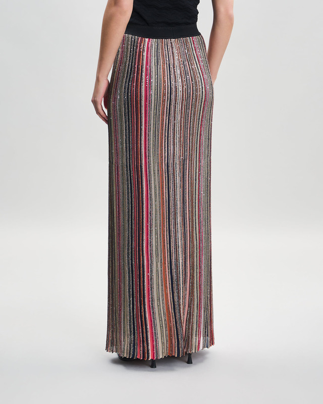 Missoni Kjol Long Vertical Striped Svart/beige  IT 42 (EUR 36)