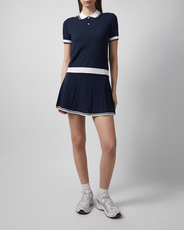 Top Polo Polly Pointelle Navy