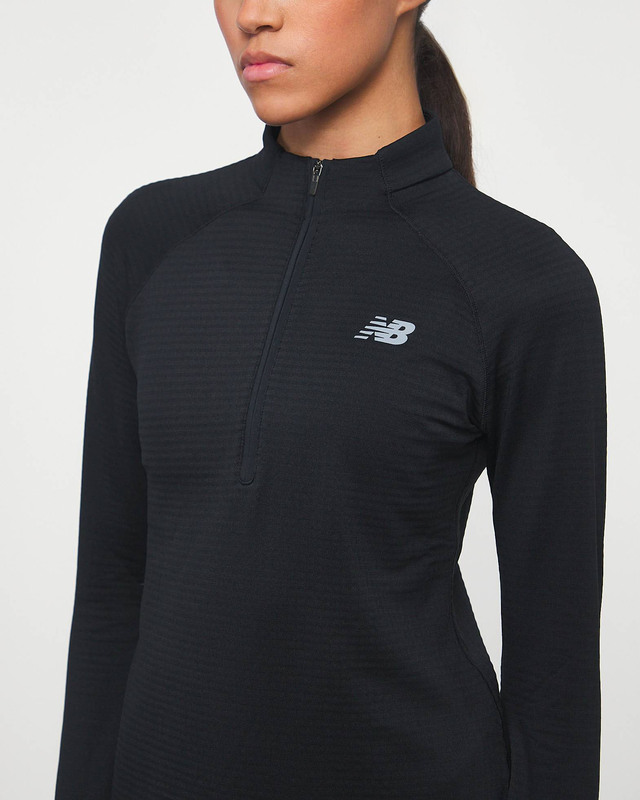 New Balance Top Athletics Heat Grid Half Zip Black XS