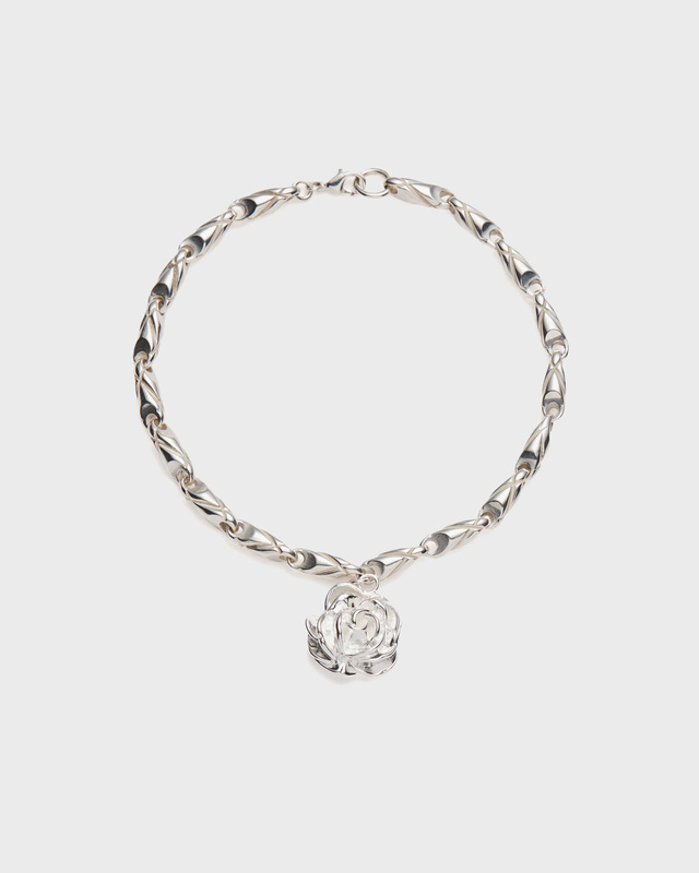 Magda Butrym Rose necklace Silver ONESIZE