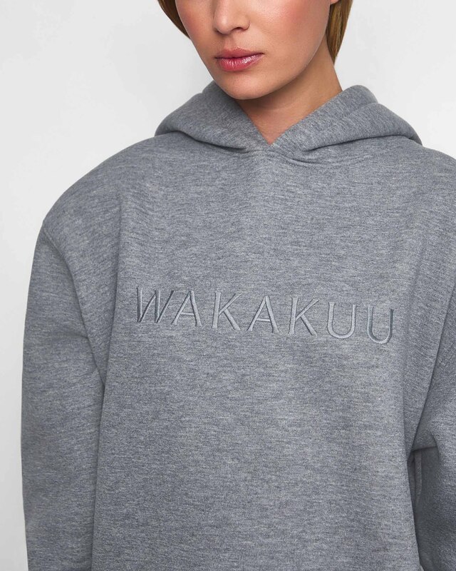 Wakakuu Wakakuu Unisex Hoodie Grey melange XXS