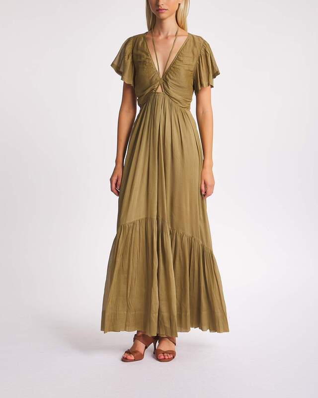 Isabel Marant Dress Agathe  Khaki FR 42 (EUR 40)