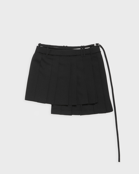 Skirt Asymmetric Pleated Black 1