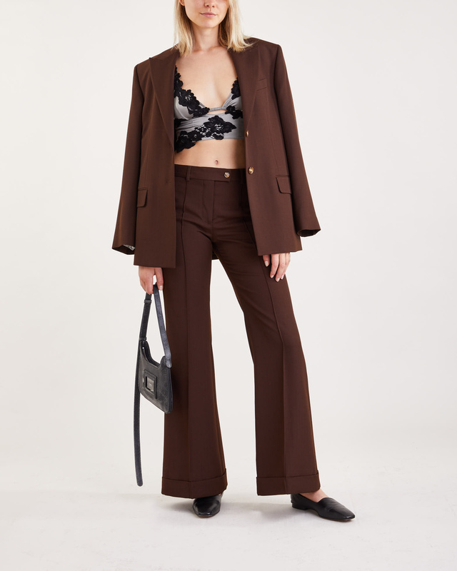 Acne Studios Trousers Tailored Suit Flared Chestnut 34