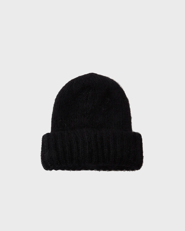 Teurn Studios Hat Mohair Beanie Black ONESIZE