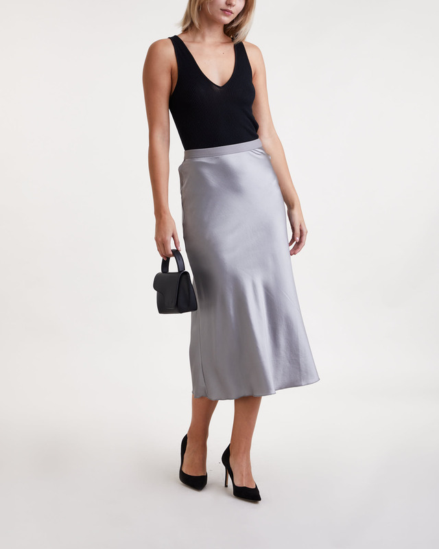 Ahlvar Gallery Skirt Hana Satin Silver XL