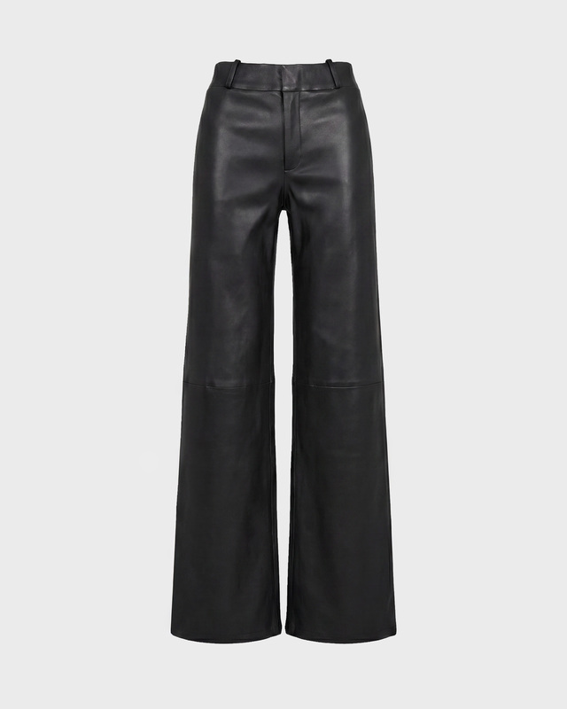 Bukser Leather Flare Black