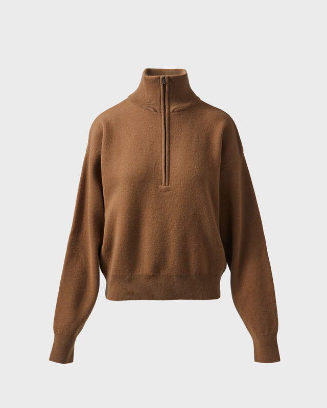Genser Macy Zip Wool Camel