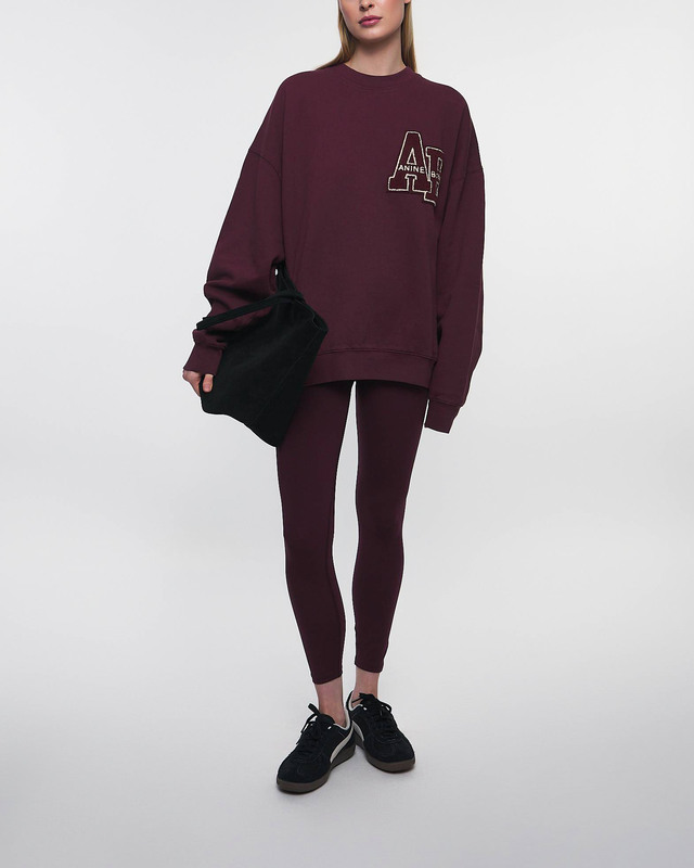 ANINE BING Leggings Blake Burgundy  XS