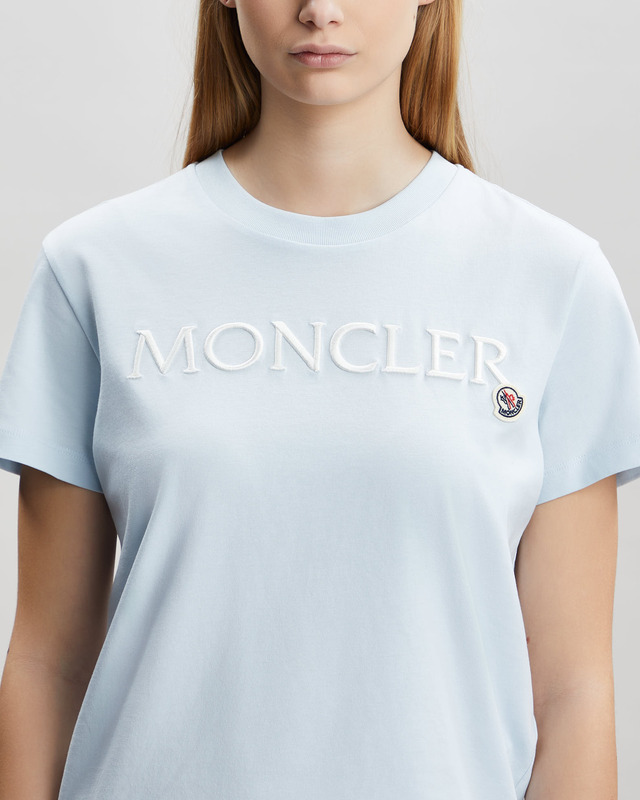 Moncler T-Shirt Maglia Maniche Corte Light blue S