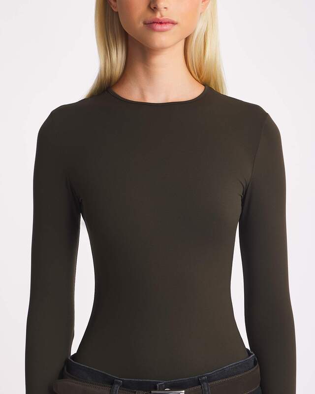 AGOLDE Bodysuit Aura Long Sleeve  Olivgrön M