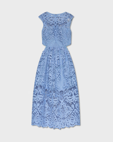 Dress Lace Cut-Out Midi Blue 1