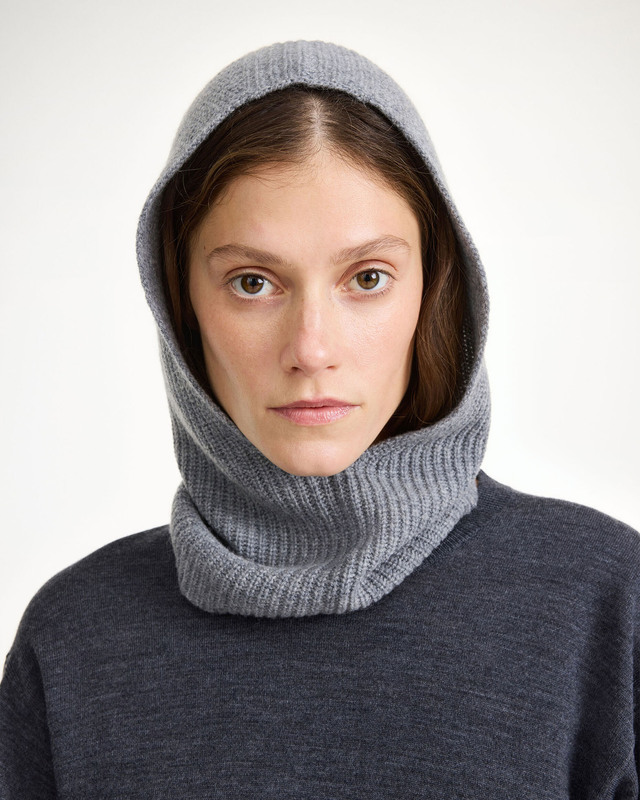 By Malene Birger Balaclava Renima  Grey melange ONESIZE