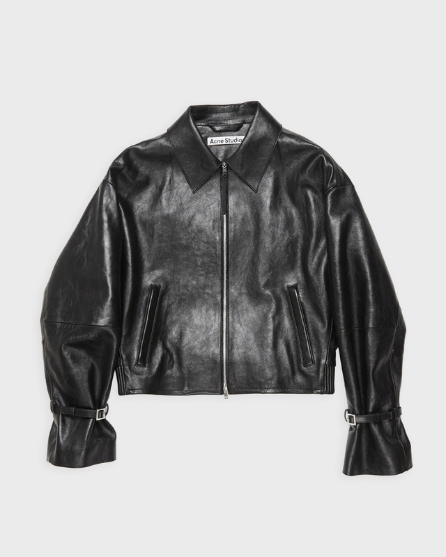 Acne Studios Jacket Relaxed Leather Black 36